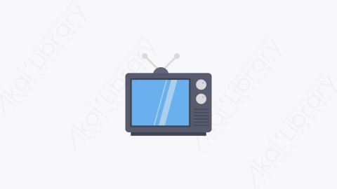 图片素材-005-旧电视old_tv扁平卡通家电元素图标