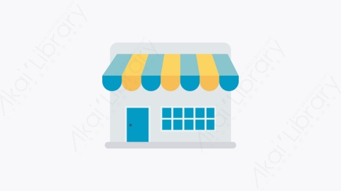 图片素材-007-商店store扁平卡通城市生活元素图标