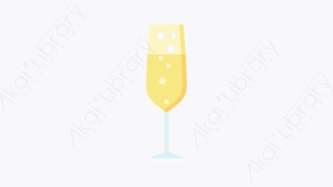 图片素材-009香槟杯 champagne glassMG卡通新年元素图标