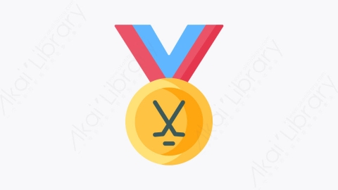 图片素材-010奖牌 medalMG卡通曲棍球元素图标