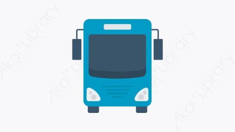 图片素材-011-公交车bus扁平卡通城市生活元素图标
