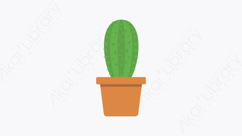 图片素材-011-仙人掌cactus卡通扁平自然生态元素图标