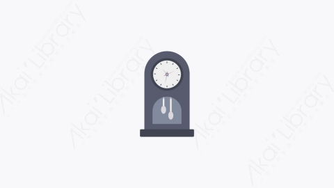 图片素材-011-挂钟wall_clock扁平卡通家电元素图标