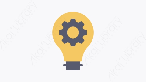 图片素材-012-灯泡light_bulb扁平卡通数字营销元素图标