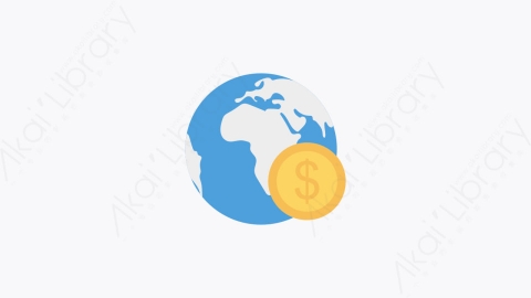 图片素材-0013-世界world卡通扁平金融财务元素图标