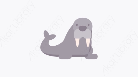 图片素材-014海象 walrusMG卡通野生动物元素图标