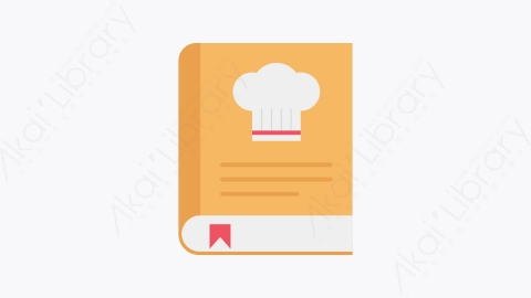 图片素材-015-配方手册recipe_book扁平卡通烹饪元素图标