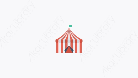 图片素材-017-马戏团帐篷circus_tent卡通扁平旅行和冒险元素图标