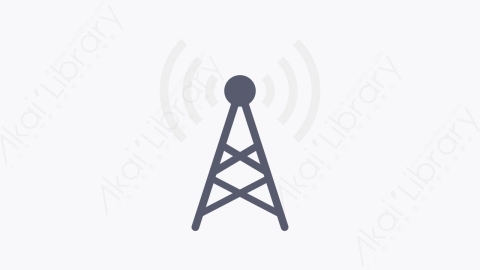 图片素材-017-信号塔signal_tower扁平卡通数字营销元素图标