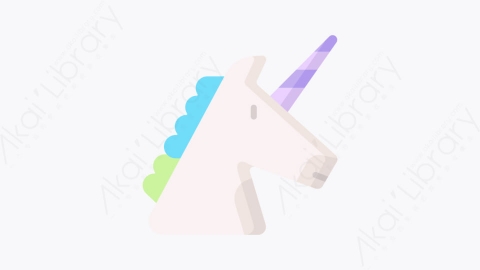 图片素材-017独角兽unicornMG卡通童话元素图标
