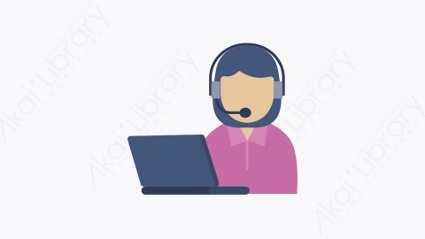 图片素材-018-客户服务代理customer_service_agent扁平卡通旅行和假期元素图标