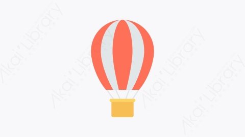 图片素材-018-热气球hot_air_balloon扁平卡通城市生活元素图标