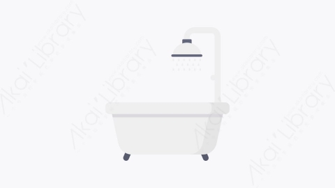 图片素材-019-浴缸bathtub扁平卡通健康元素图标