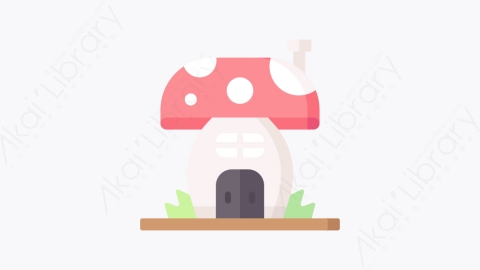 图片素材-019蘑菇mushroomMG卡通童话元素图标