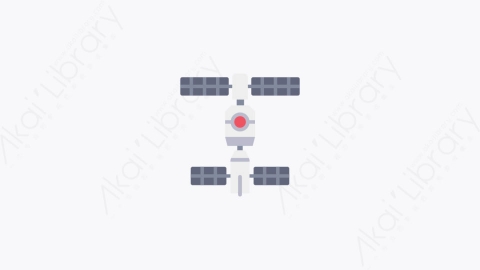 图片素材-019-卫星satellite扁平卡通空间元素图标
