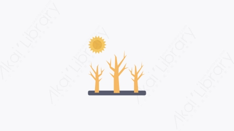 图片素材-020-沙漠化desertification卡通扁平灾难自然灾害元素图标