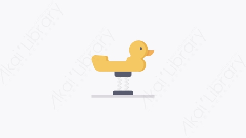 图片素材-020-鸭子duck扁平卡通游乐园元素图标