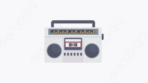图片素材-021-收音机radio扁平卡通派对元素图标