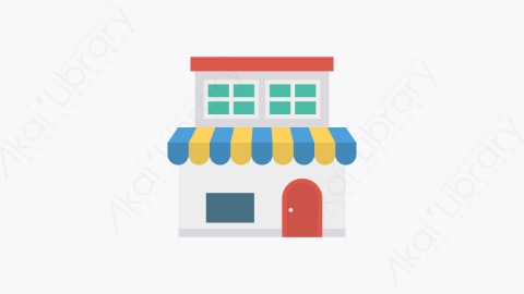 图片素材-021-商店store卡通扁平城市建筑元素图标
