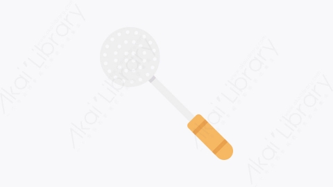 图片素材-022-开槽汤匙slotted_spoon扁平卡通烹饪元素图标