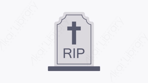 图片素材-022-墓碑tombstone扁平卡通万圣节元素图标