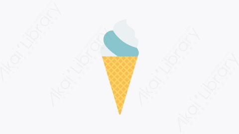 图片素材-023-冰淇淋甜筒ice_cream_cone扁平卡通城市生活元素图标