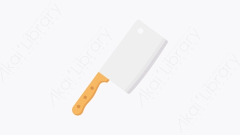 图片素材-024-切肉刀cleaver_knife扁平卡通烹饪元素图标