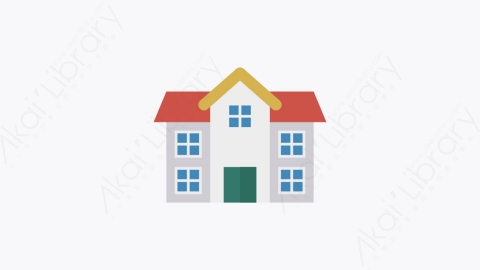 图片素材-025-住宅house卡通扁平城市建筑元素图标