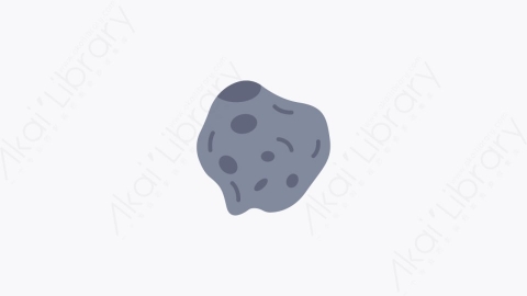 图片素材-026-小行星Asteroid扁平卡通空间元素图标
