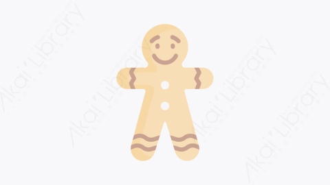 图片素材-026姜饼人 gingerbread manMG卡通圣诞节元素图标