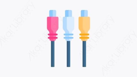 图片素材-027 AV电缆 av cableMG卡通电视元素图标