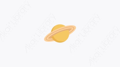 图片素材-027-土星saturn扁平卡通空间元素图标