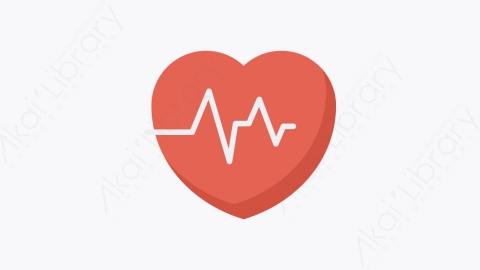 图片素材-029-心跳heartbeat卡通扁平健康和健身元素图标