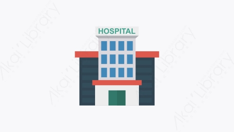 图片素材-029-医院hospital卡通扁平城市建筑元素图标