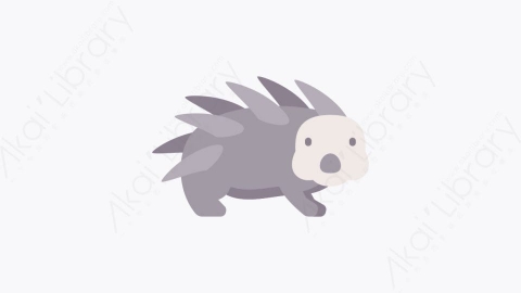 图片素材-029豪猪 porcupineMG卡通野生动物元素图标