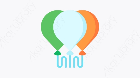 图片素材-030气球 balloonMG卡通印度共和国日元素图标