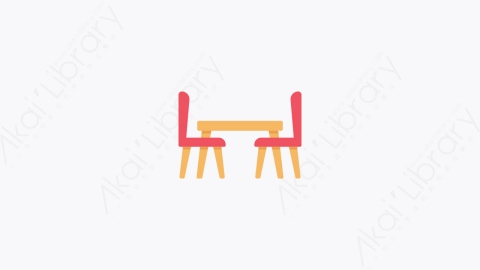 图片素材-030-餐桌dinner_table扁平卡通游乐园元素图标