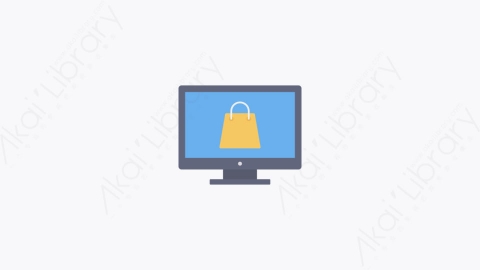 图片素材-030-监视器屏幕monitor_screen扁平卡通购物和电子商务元素图标