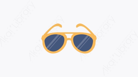 图片素材-030-太阳眼镜sun_glasses扁平卡通旅行和假期元素图标