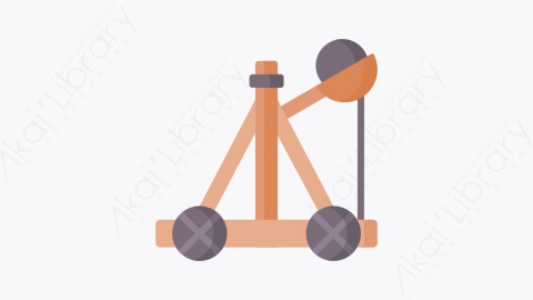 图片素材-032弹射器catapultMG卡通中世纪元素图标