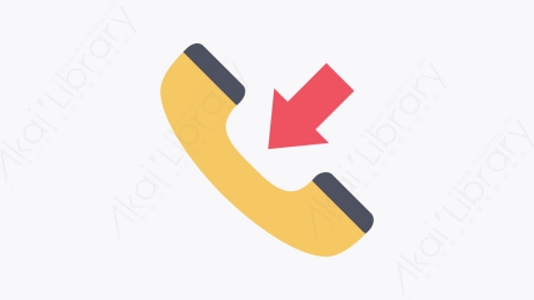 图片素材-033-来电incoming_call扁平卡通通信元素图标