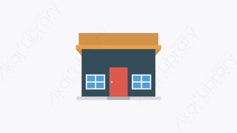 图片素材-033-商店store卡通扁平城市建筑元素图标