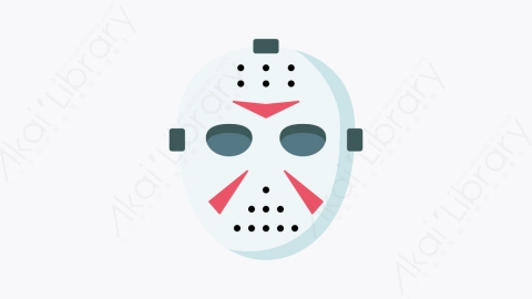 图片素材-034曲棍球面具 hockey maskMG卡通曲棍球元素图标