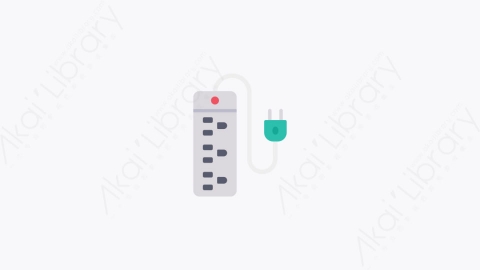 图片素材-035-延长线extension_cord扁平卡通家电元素图标