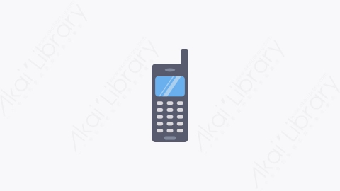 图片素材-035-旧电话old_phone扁平卡通手机元素图标