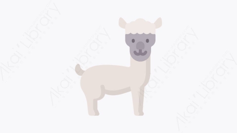图片素材-037羊驼 alpacaMG卡通野生动物元素图标