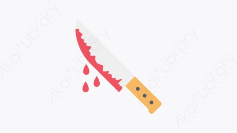 图片素材-037-刀子knife扁平卡通万圣节元素图标