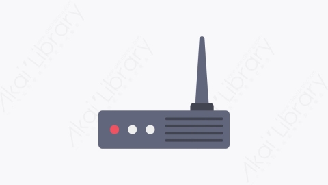 图片素材-038-无线路由器modem扁平卡通通信元素图标