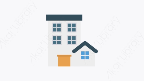 图片素材-039-住宅house卡通扁平城市建筑元素图标