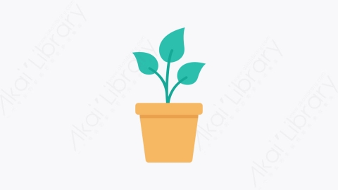 图片素材-039-植物培养罐plant_pot扁平卡通办公空间元素图标